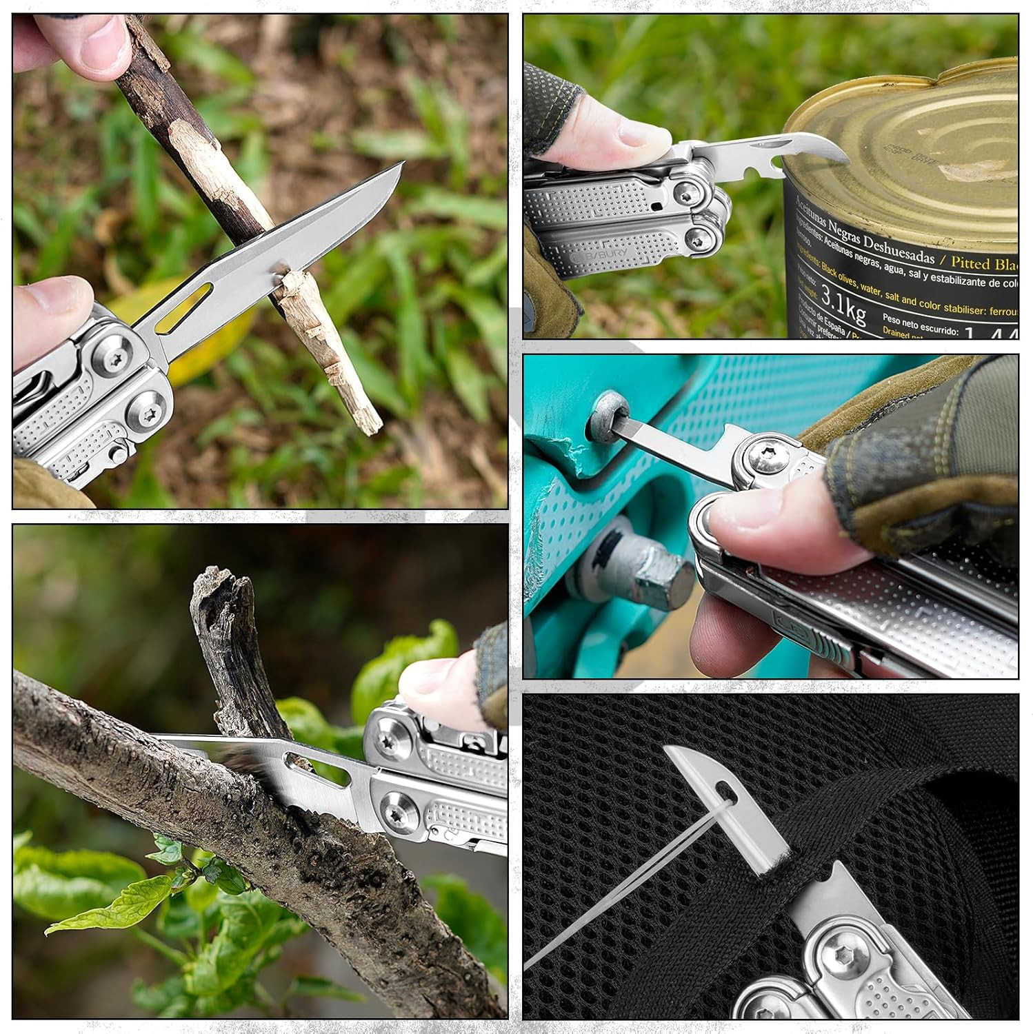Multitool Pliers Pro BI2049, 3Cr13 Multi Tool with Large Saw Blade, YG10 Tungste