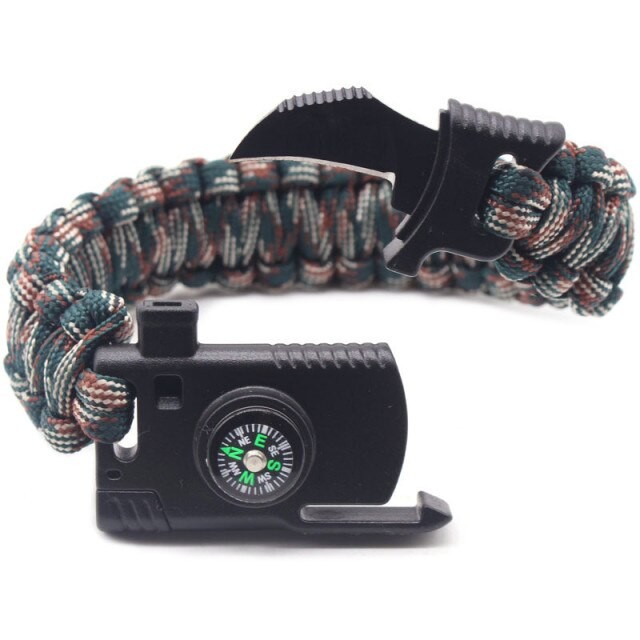 Braided Bracelet Men Multi-function Paracord Survival Bracelet Outdoor Camping R