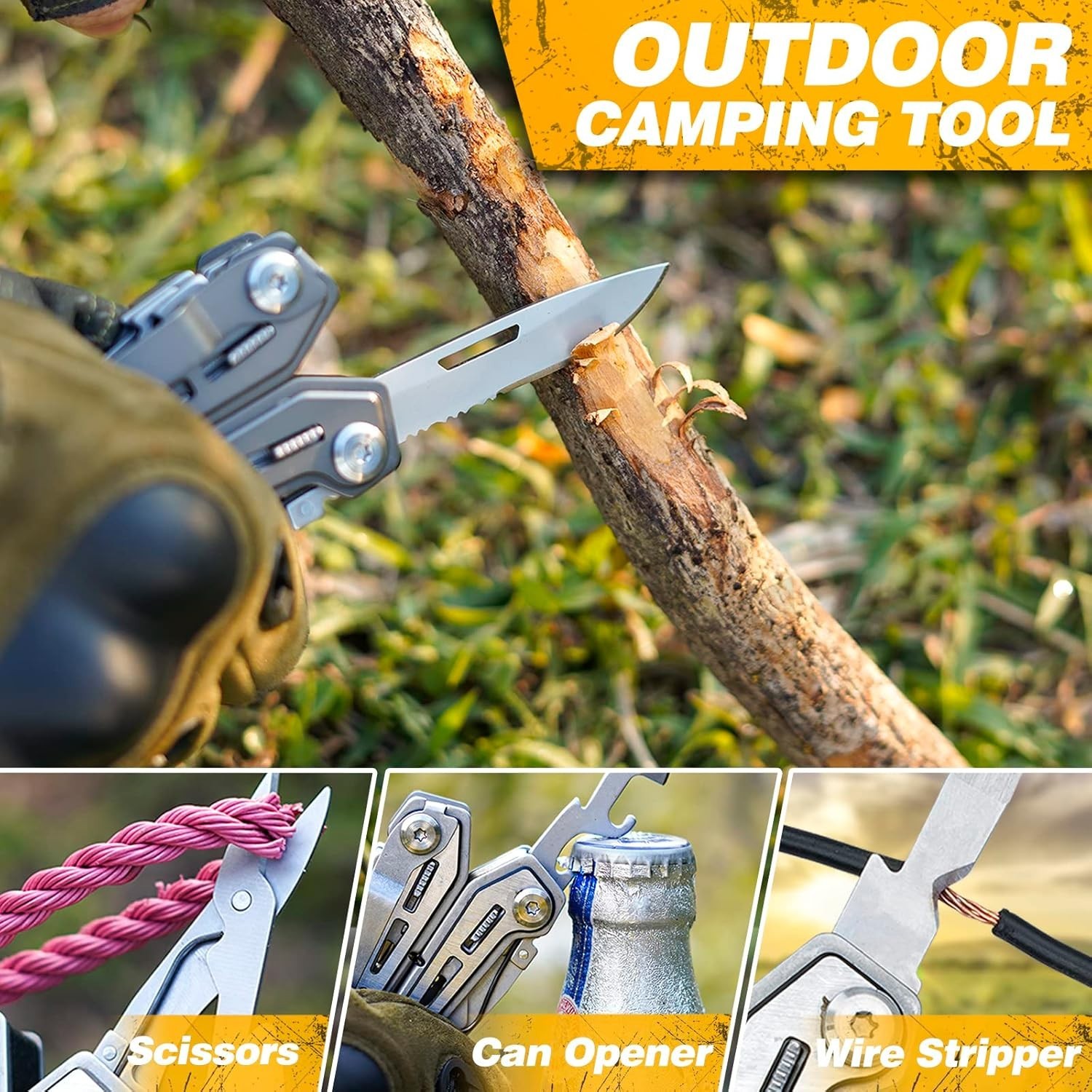 Durable 17-in-1 EDC Multitool for Camping & Home Repair – Lightweight & Compact
