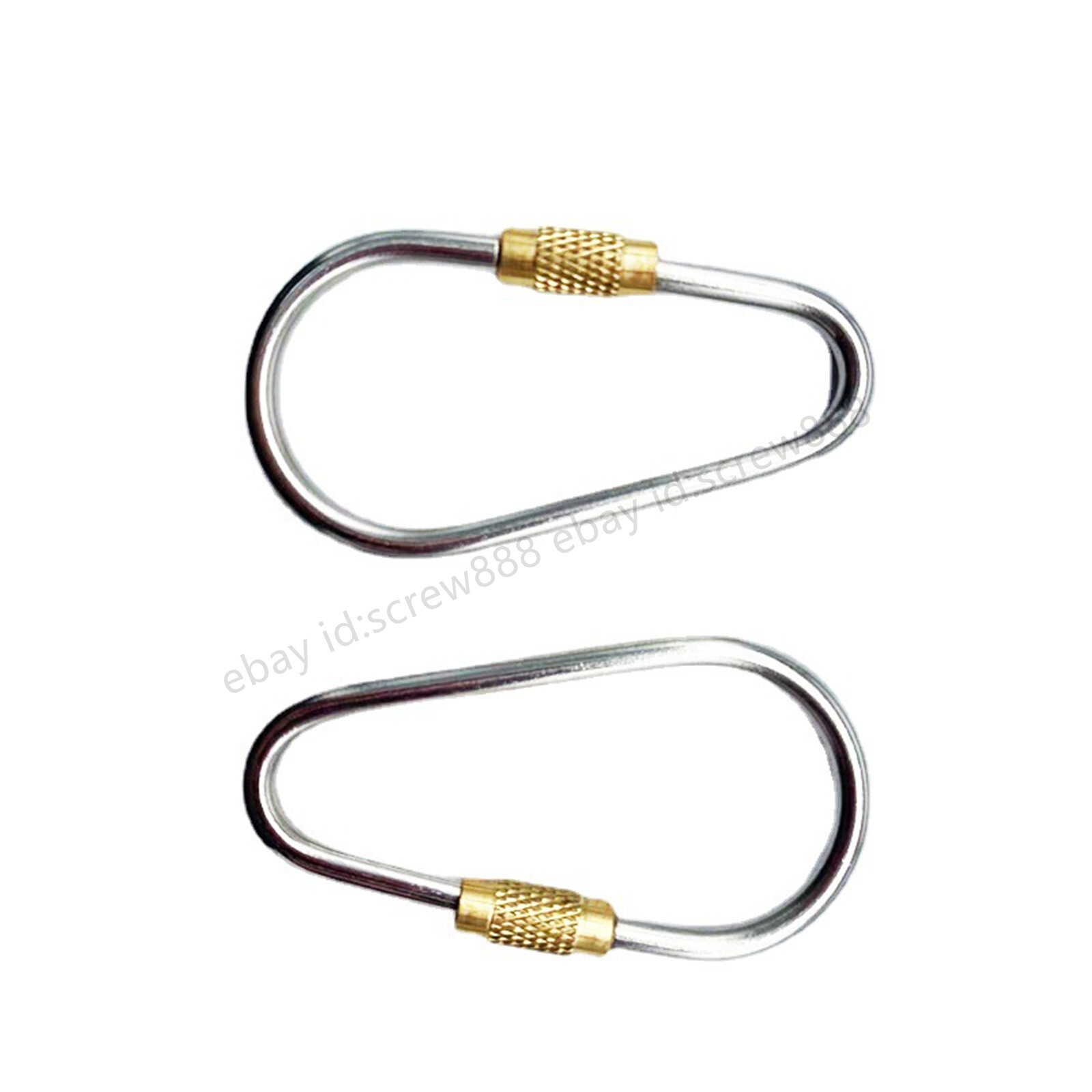 3pcs Titanium Alloy + Brass Key chain D-Ring Carabiner Clip Hook Snap Link EDC
