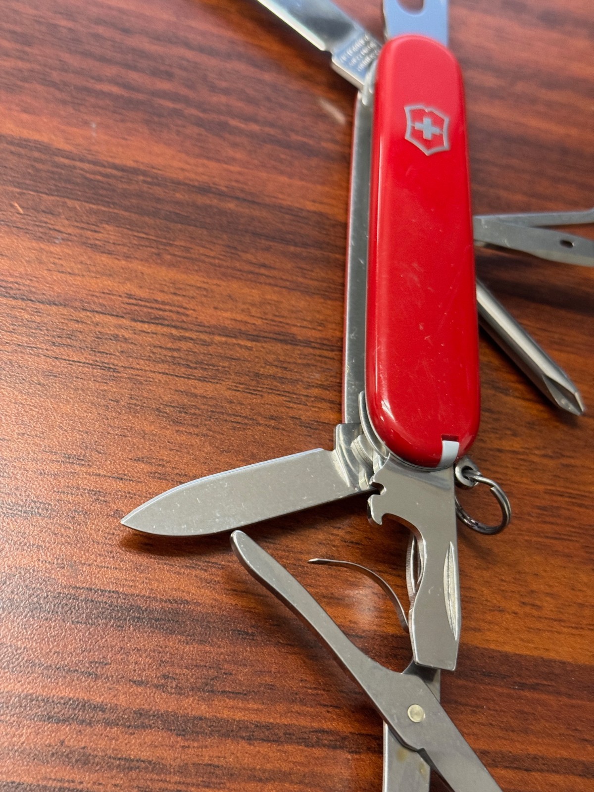 Swiss Army Knife, Red Climber, Victorinox 1.3703, 91mm, 14 Functions Used