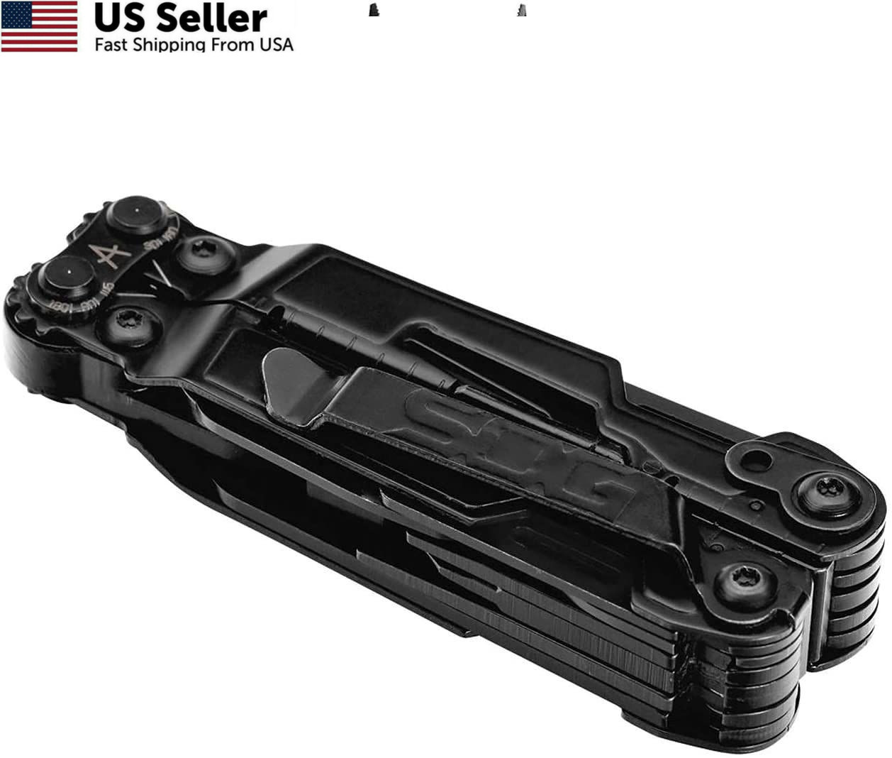 SOG PowerPint Mini Compact Stainless Steel Multi-Tool, 18 One Size, Black