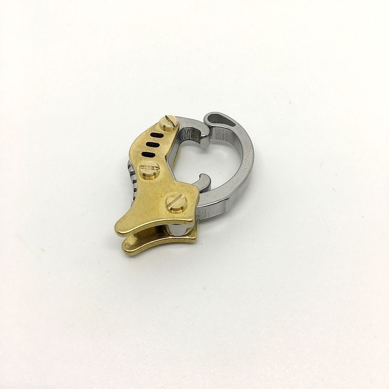 New EDC Brass+Stainless steel Bottle Opener Keychain Portable Folding Tool