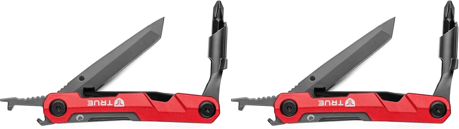 Titanium Block Multitool 5-in-1 Compact Multitool W/ a Locking Driver Folding