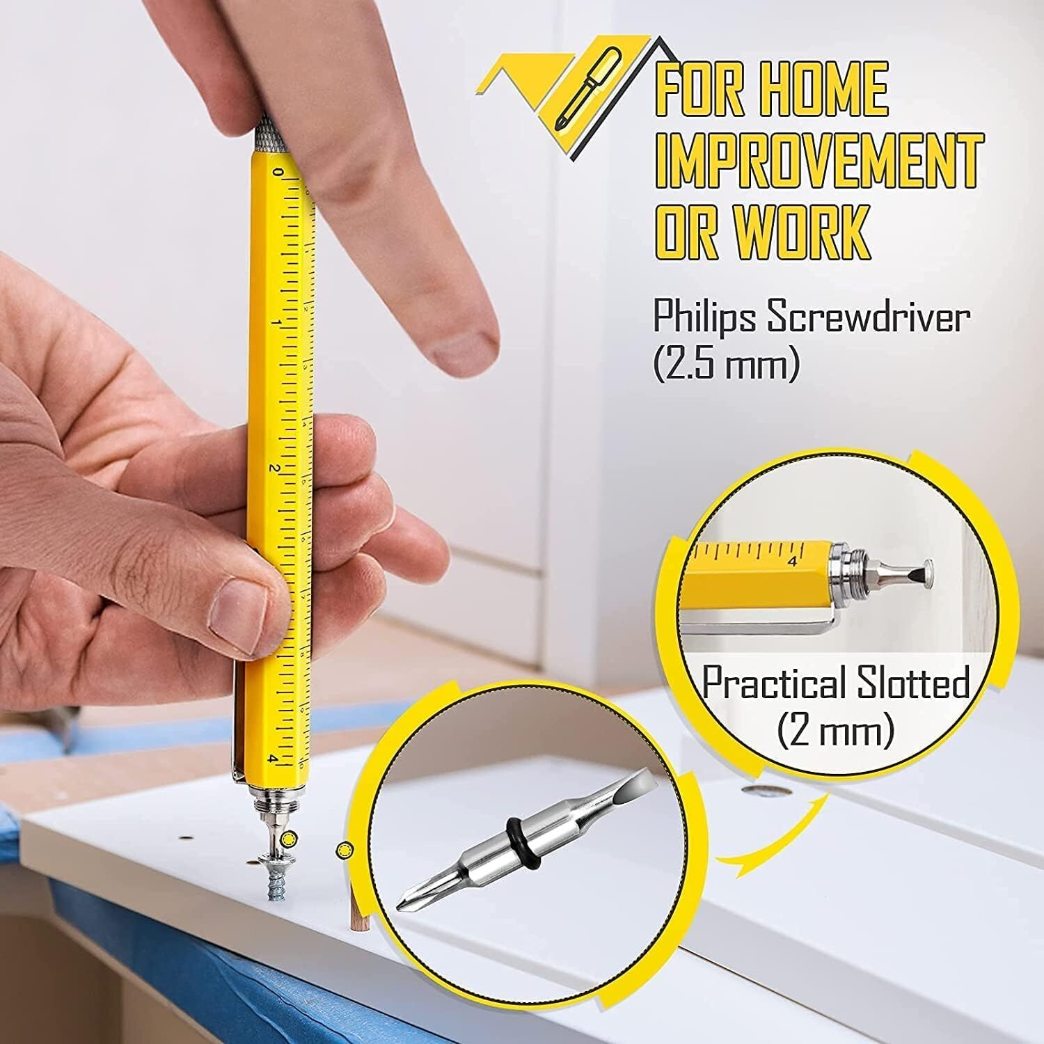 Stocking Stuffers Gifts for Men Dad-Multitool Pen Construction Tools, Pen Too