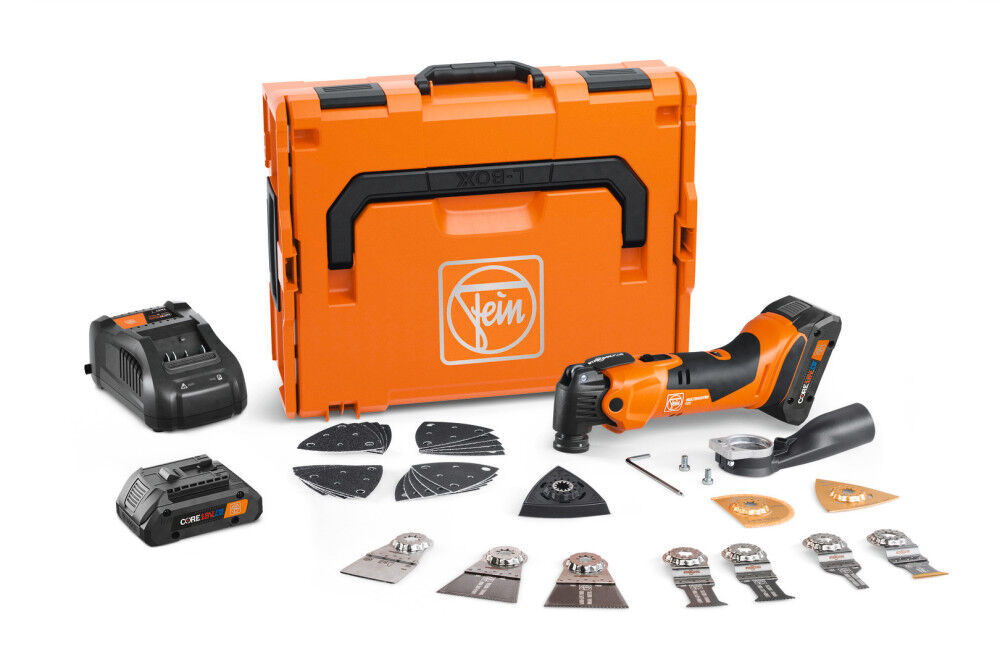 Fein Ampshare Multimaster Multi-Tool 500 Top Kit 4Ah 18V With Case 39Pc