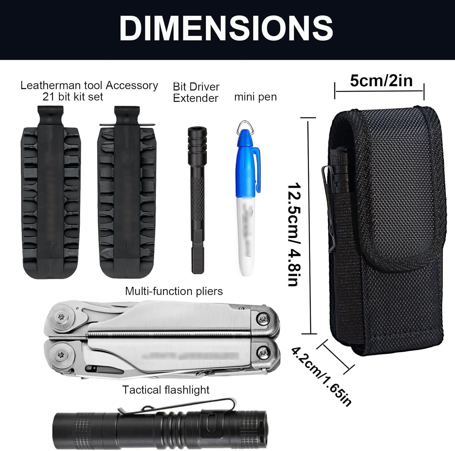 Multitool Sheath Compatible with Leatherman EDC Belt Organizer Tool Holster Pouc