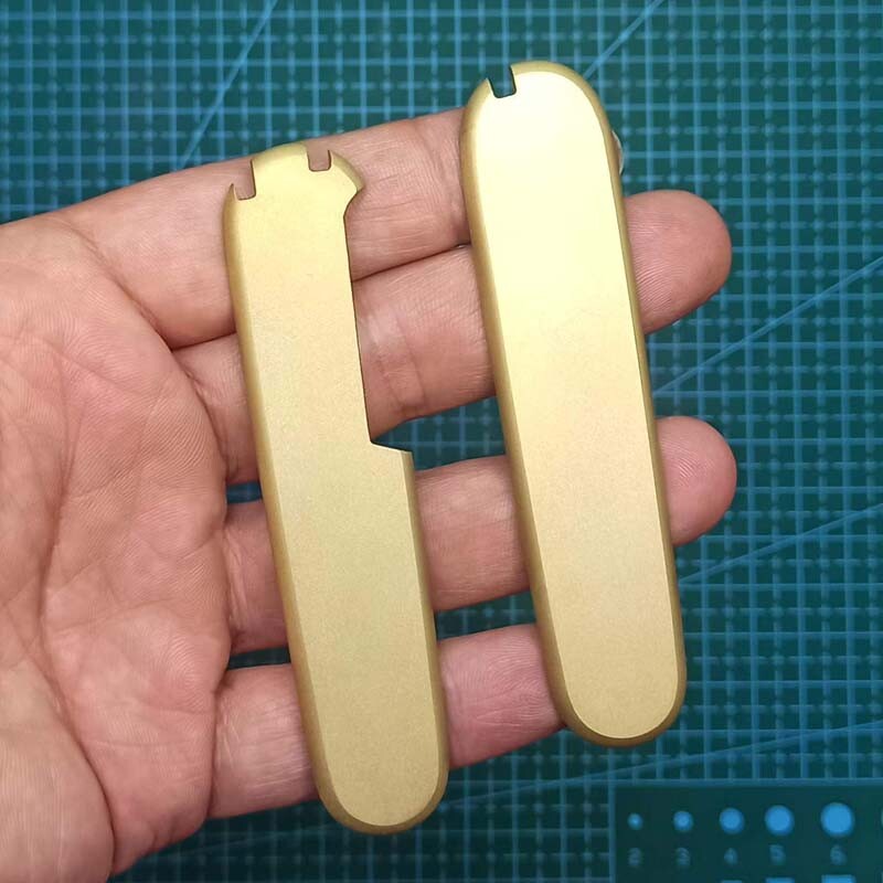1 Pair Brass Handle Scales for 91mm Victorinox DIY Scales