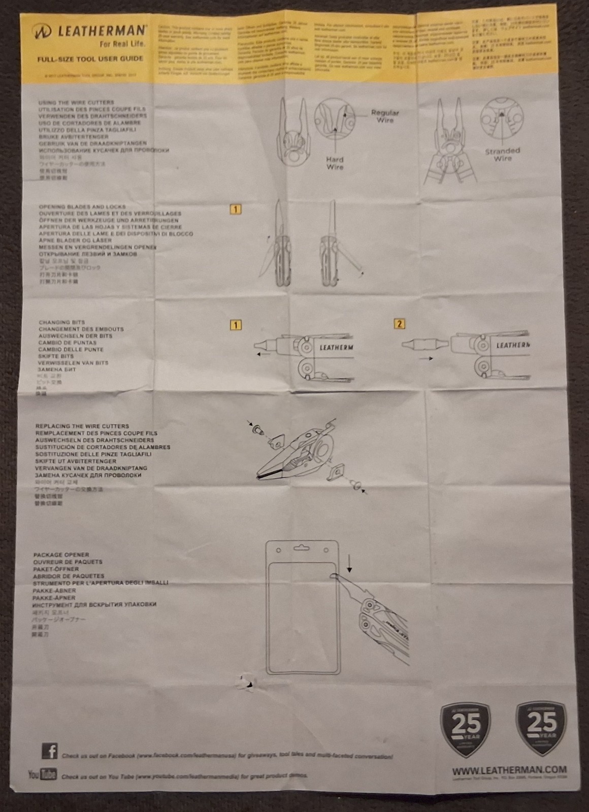 Leatherman Multi-Tool Original Instruction Manual Guide OEM Genuine