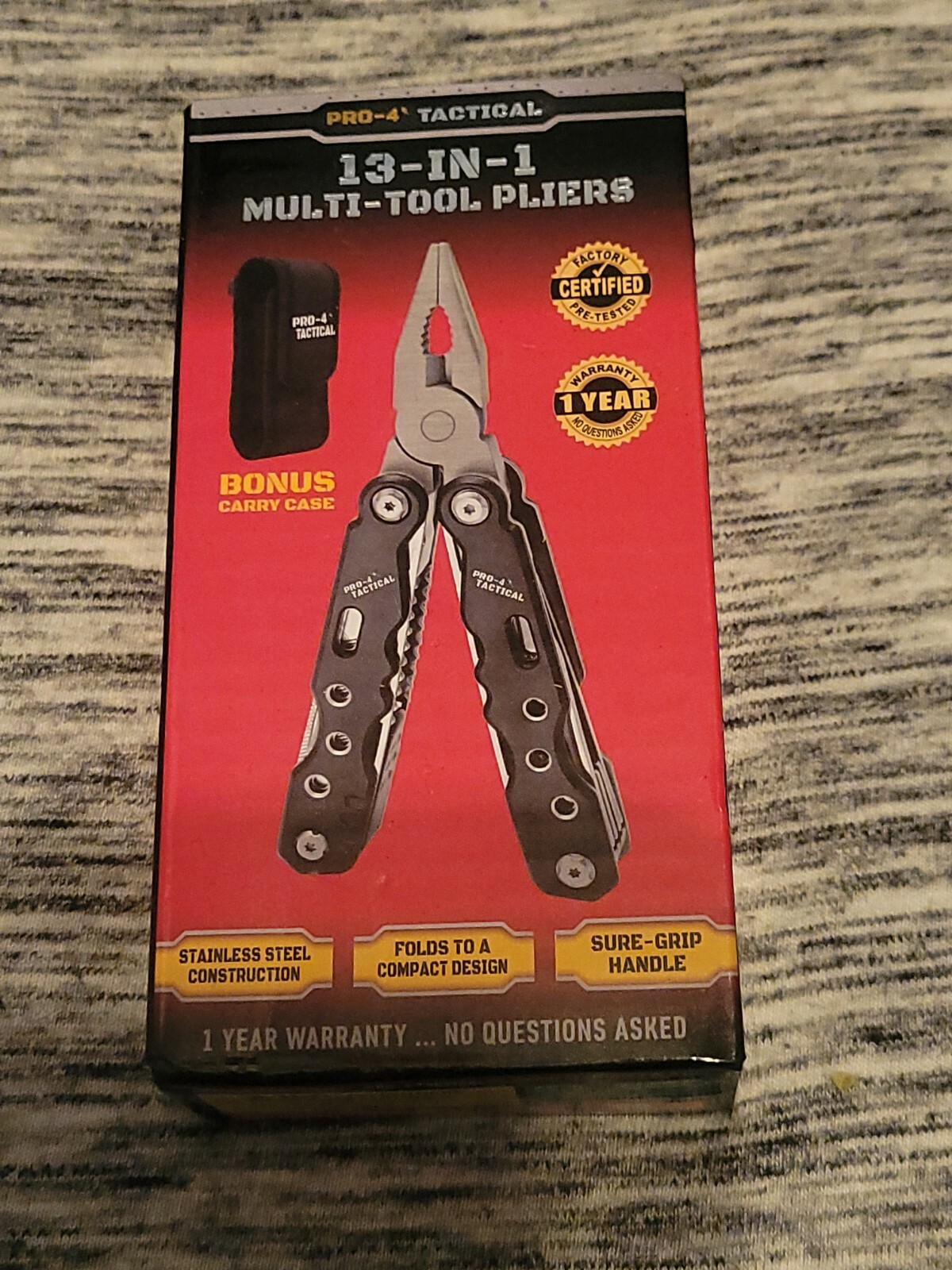PR0-4 Tactical 13-in-1 Pliers with Multi-Tool with Compact & Convenient Package.