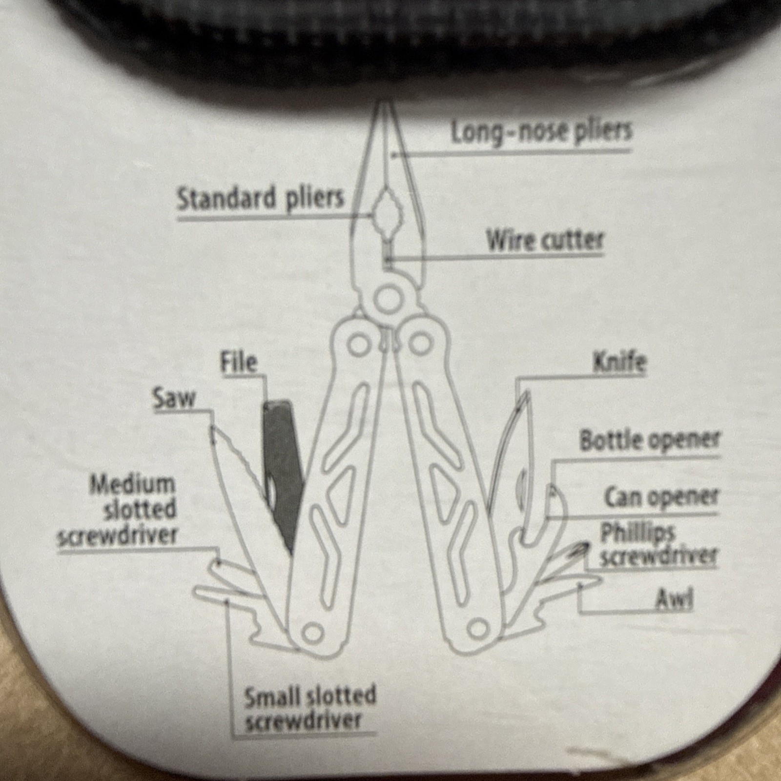 Ozark Trail Multi Tool 12-in-1 Sheath Included Camping Fishing Red