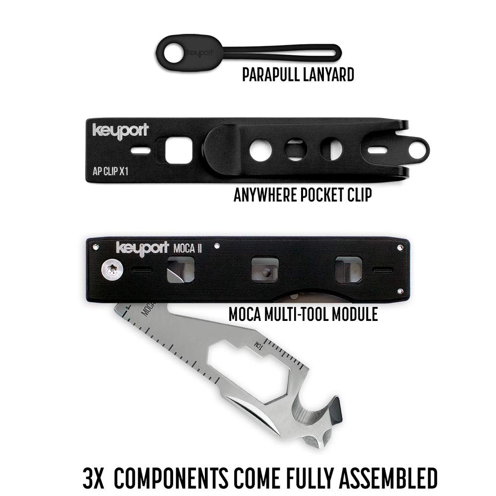 Compact 11-in-1 Keychain Multitool with Pocket Clip & ParaPull – Bottle Opene…