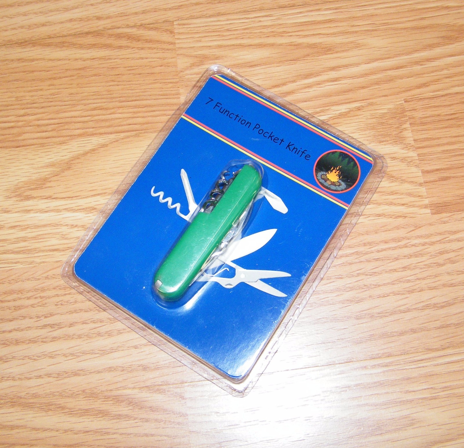 Unbranded / Generic 3″ (inch) 7 Function Green Pocket Knife Only **NEW-READ**