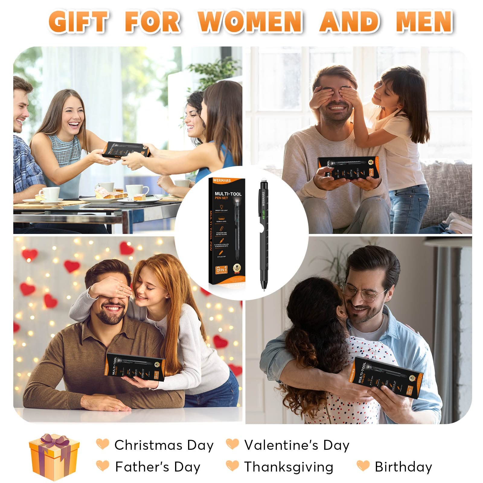 Stocking Stuffers for Men Gifts,Gifts for Men, 9 in 1 Multitool Pen, Christma…