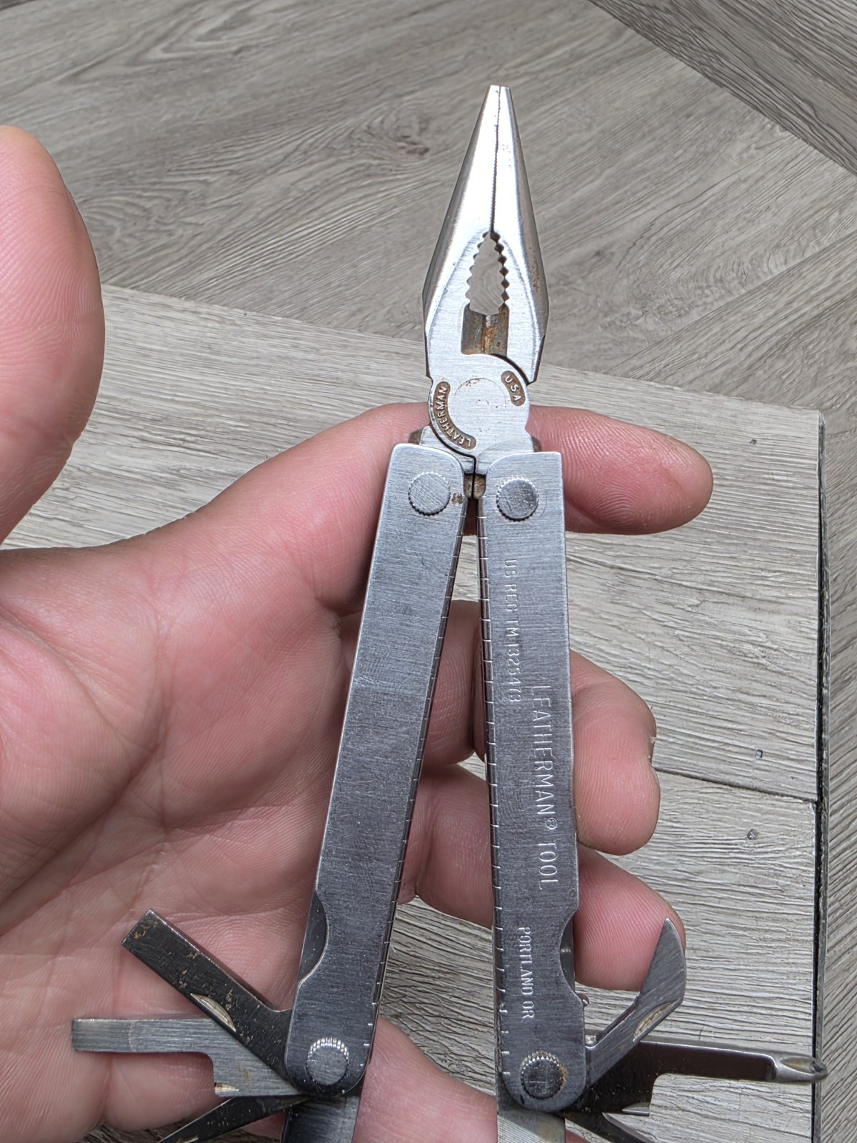 Vtg 1995 Leatherman Tool Multi Camp Survival Pliers Knife Vintage USA READ!!
