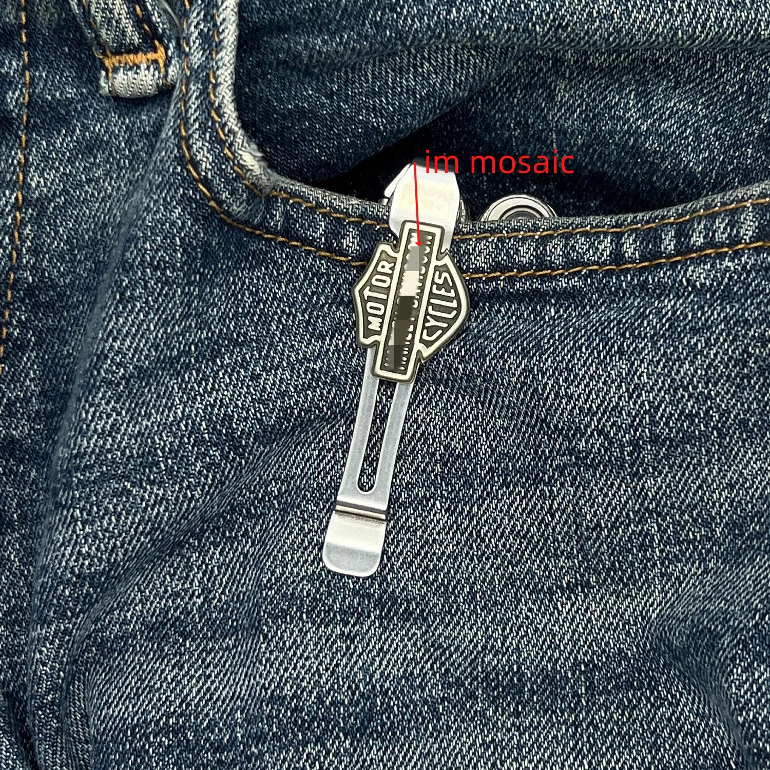 3D Copper Alloy Pocket Clip Decorative Badge For Leatherman Wave TTI Surge