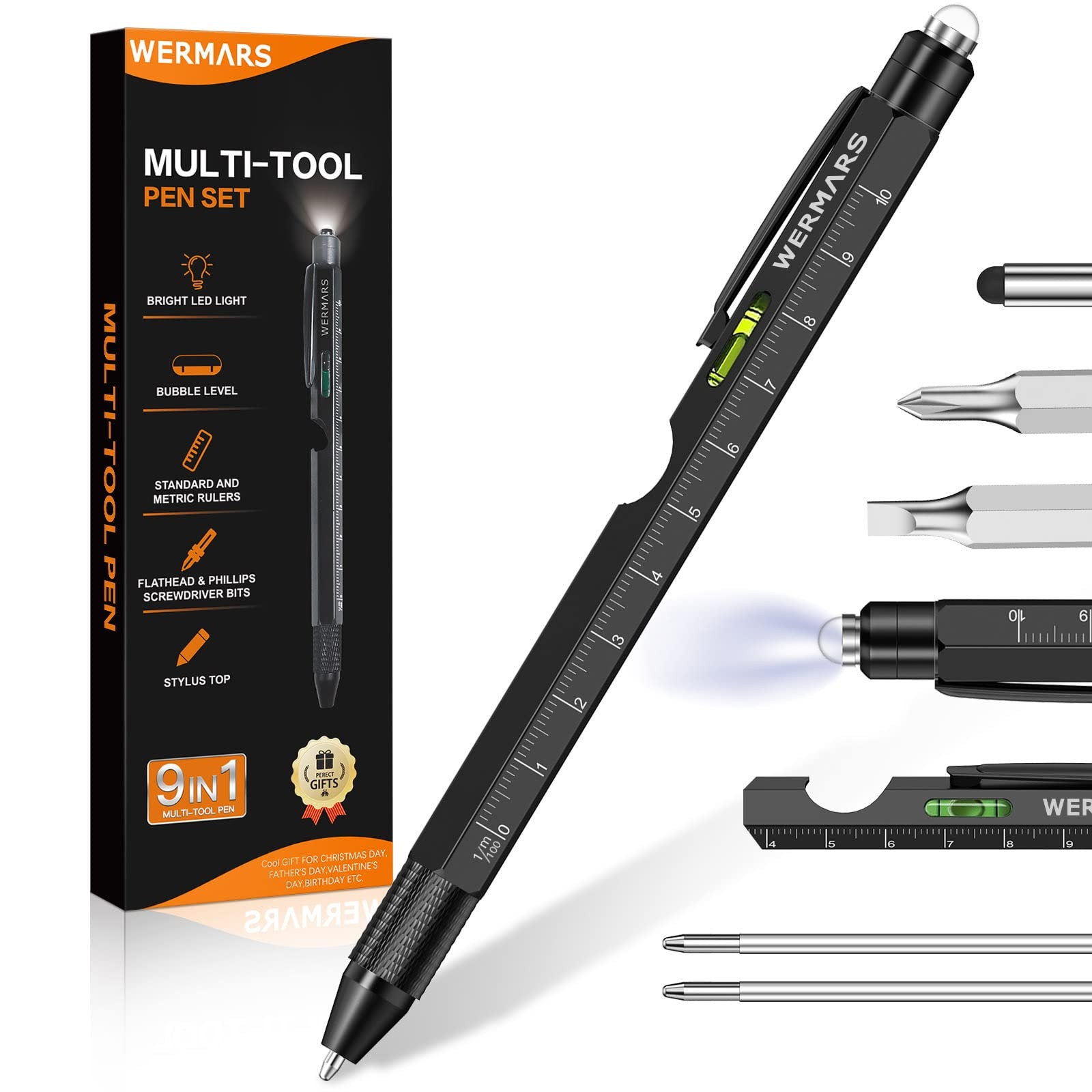 Stocking Stuffers for Men Gifts,Gifts for Men, 9 in 1 Multitool Pen, Christma…