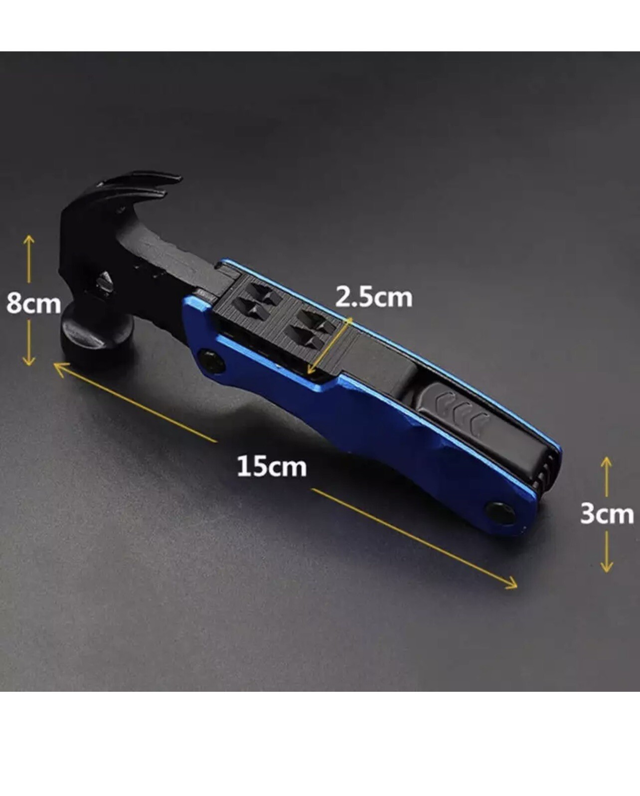 Multifunctional Life-saving Claw Hammer Car Survival Foldable Outdoor Tool /gray
