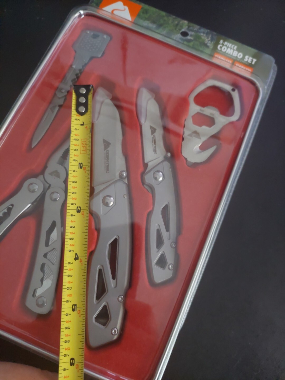 Ozark Trail 5pcs Combo Set Stainless Steel Folding Knives Multi-tool Key Knife!