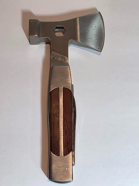 Sheffield 12301 Camper 12-in-1 Multi-tool Axe Stainless Steel Hardwood Handle