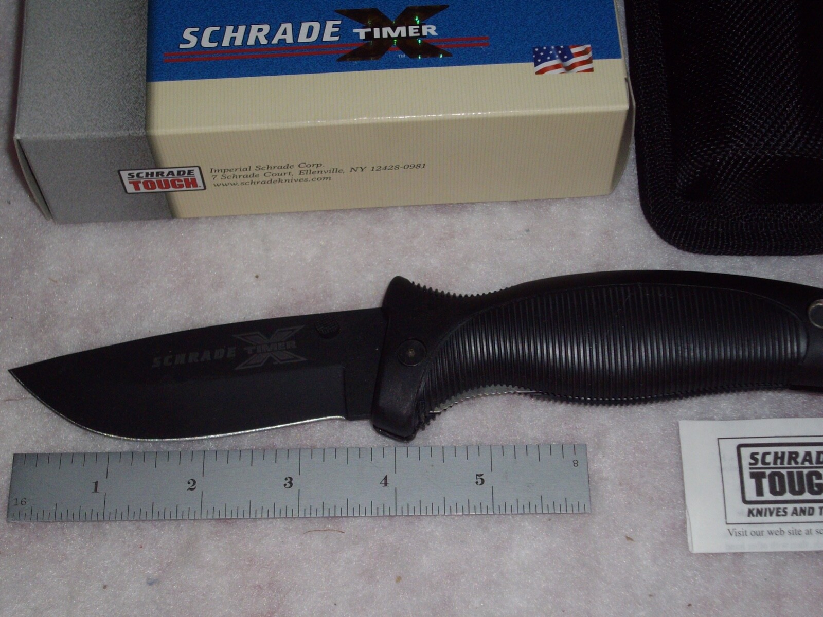 Schrade X-Timer XT7B USA Knife Collector OLD STOCK NEW in BOX , w/sheath