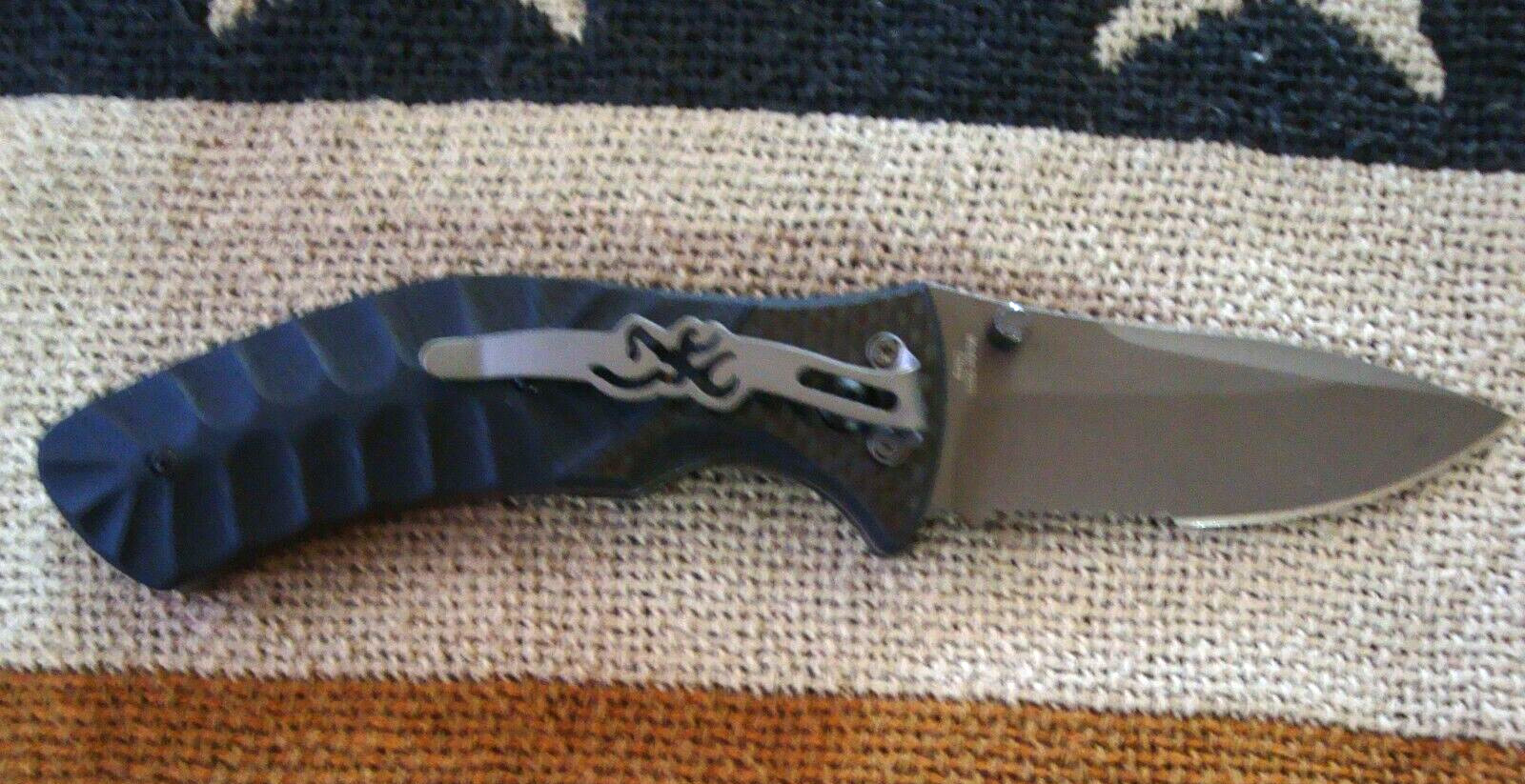 NEW – Browning -folding knife -SS- steel – titanium finished blade – G 10 handle