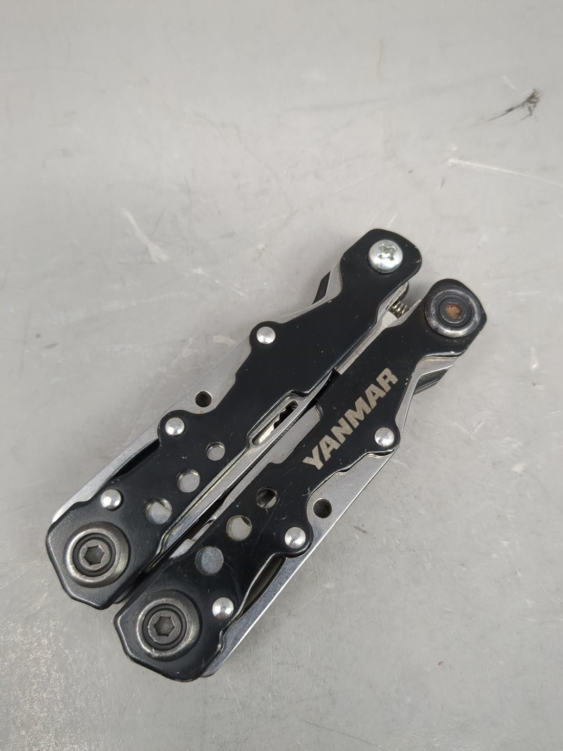 Yanmar Multi-Tool Camping Pliers Stainless Steel Black Handles