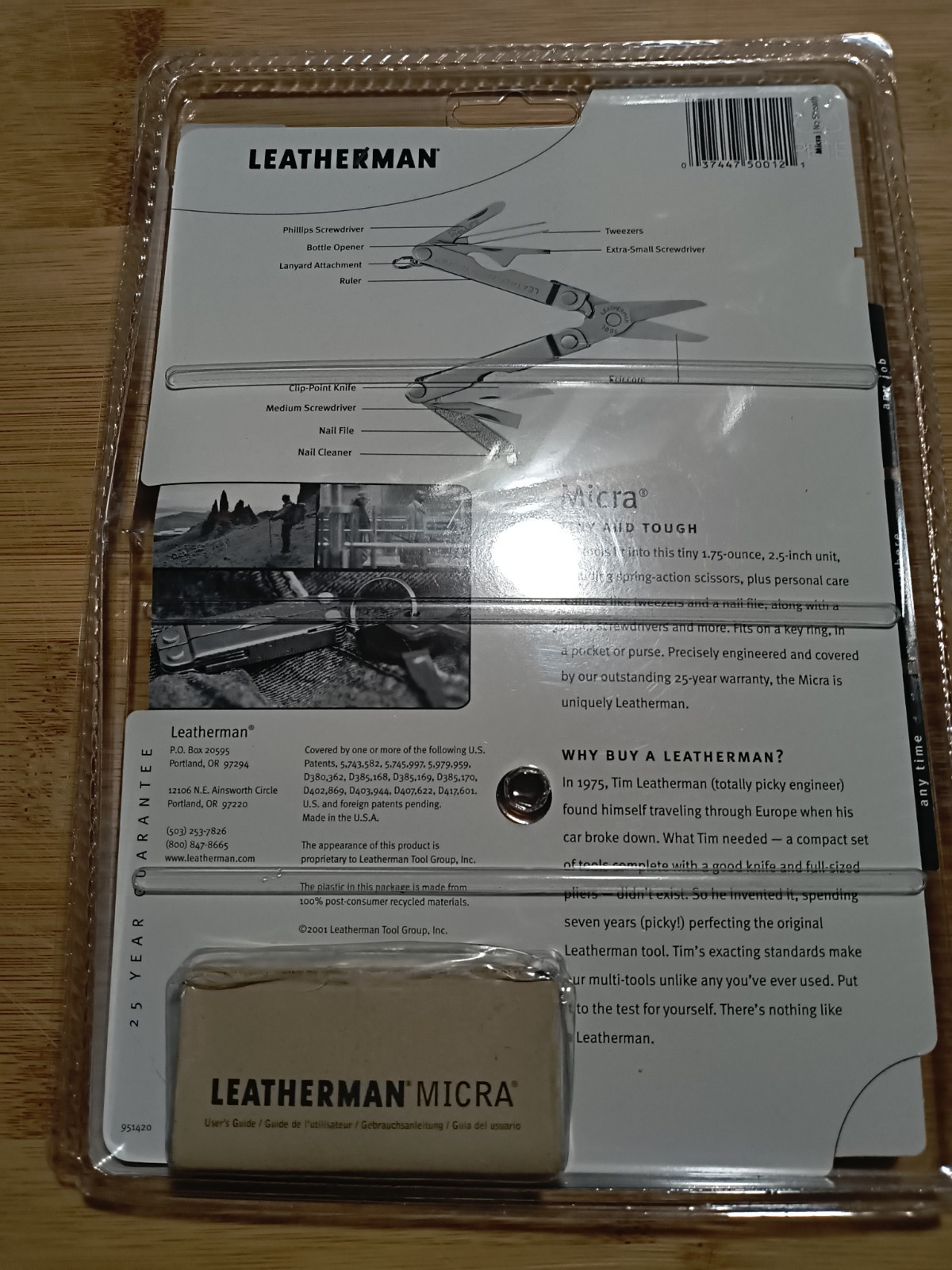 Leatherman Micra Multi-Tool Stainless Steel 10 Tools Scissors Knife