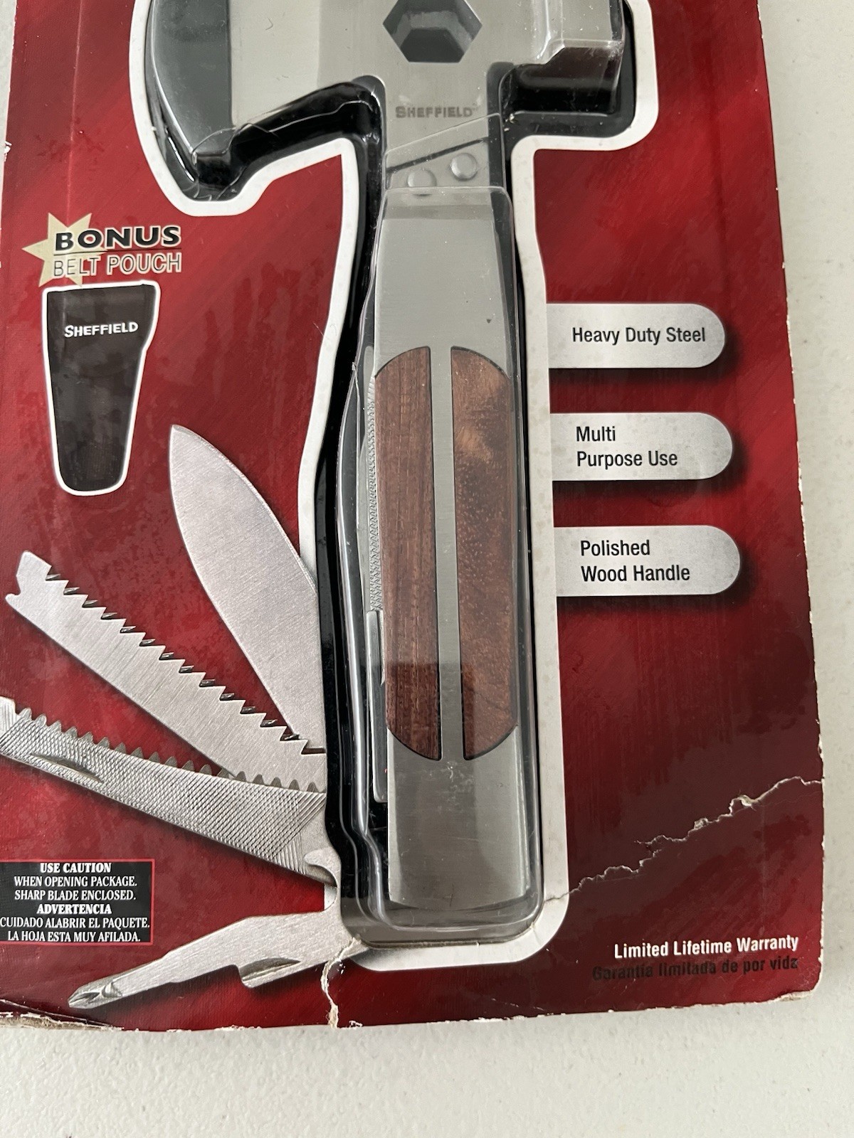 Sheffield Hatcht 12-in-1 Multi-Tool & Belt Pouch Outdoorsman Camper Accessories