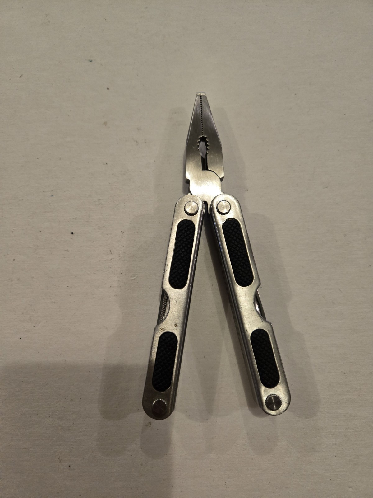 Gander Mountain 10-in-1 Multi Tool, Silver With Black Rubber Inlay Handles