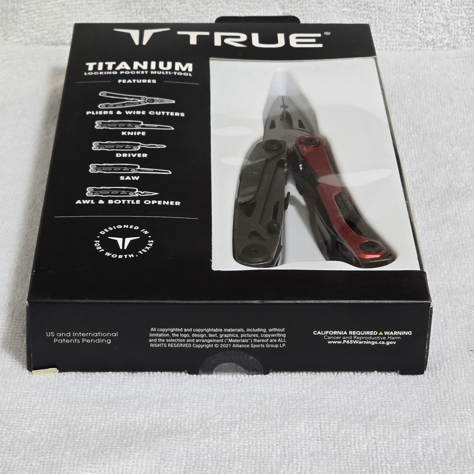 True Titanium Pocket Pliers Multi-Tool TRU-MTL-0004 Red New