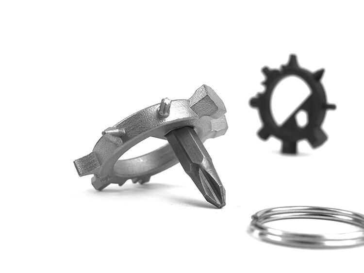 Keychain Carabiner Clip Bottle Opener Screwdriver Key Ring Hex Wrench EDC Tool