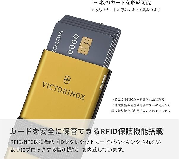 New Victorinox Smart Card Wallet Gold 10 Function Multi Tool Card Holder