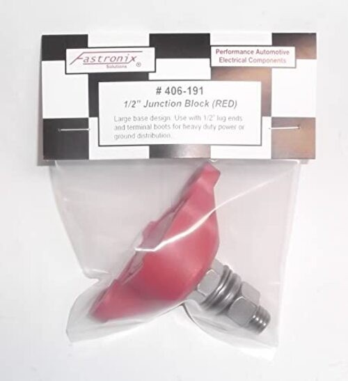 Fastronix Single Stud Stainless Steel Junction Block Red 1/2″