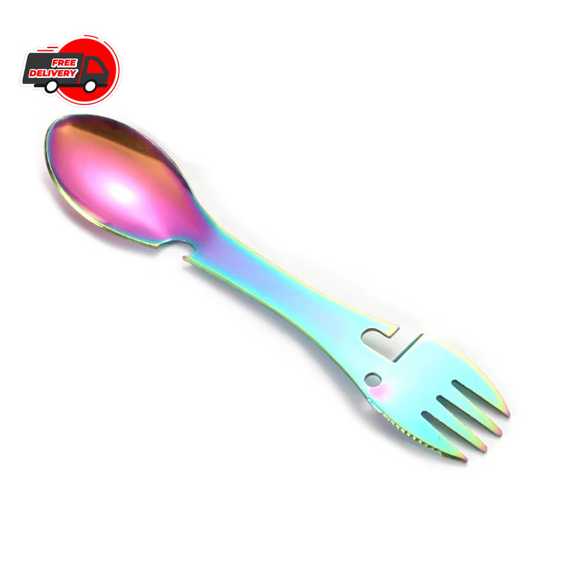 Outdoor Survival Tools 5 in 1 Camping Multi-functional EDC Kit Practical Fork