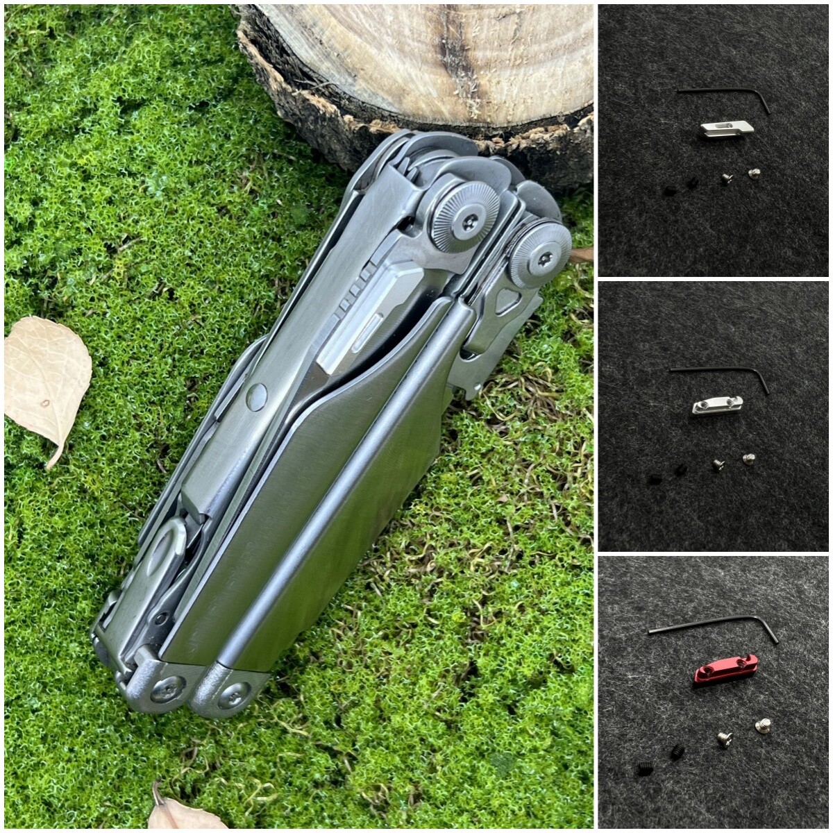 Aluminum Alloy Thumb Grip Easy open push button For Leatherman Surge CNC DIY