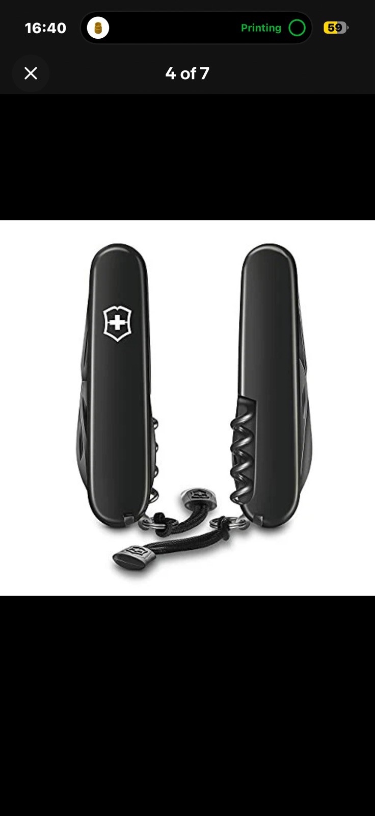 Victorinox Knife Spartan Onyx Black 1.3603.31P Medium