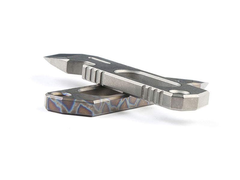 TC4 Titanium Alloy Pry Bar Pendant Crowbar Bottle Opener Keychain Multi EDC Tool