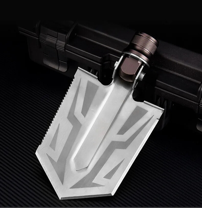 Folding Survival Shovel Multi Tool Emergency Knife Fishing Spear Car 4X4 Spade