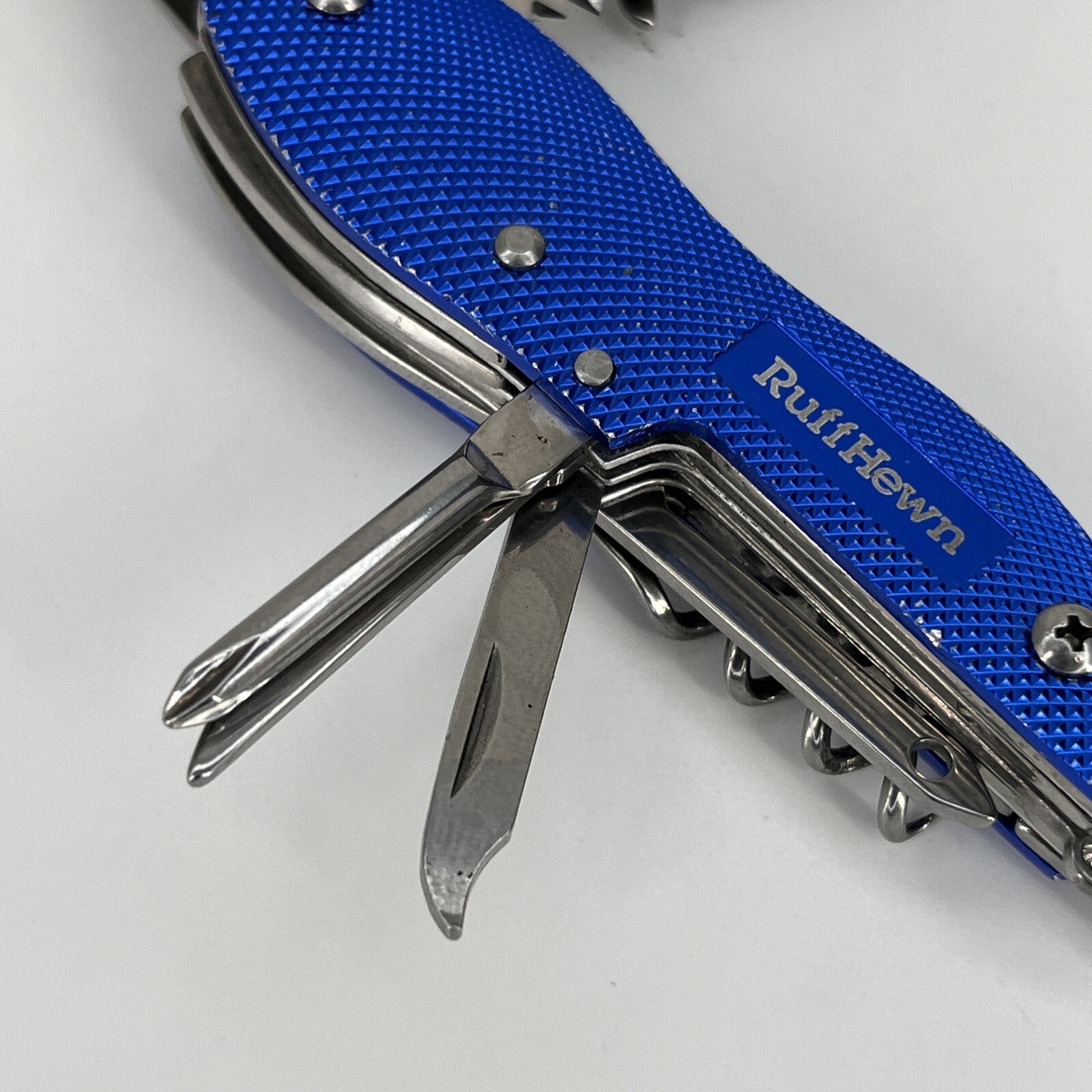Ruff Hewn Blue Multi Function Pocket Knife Tool Gadgets – 10 Tools