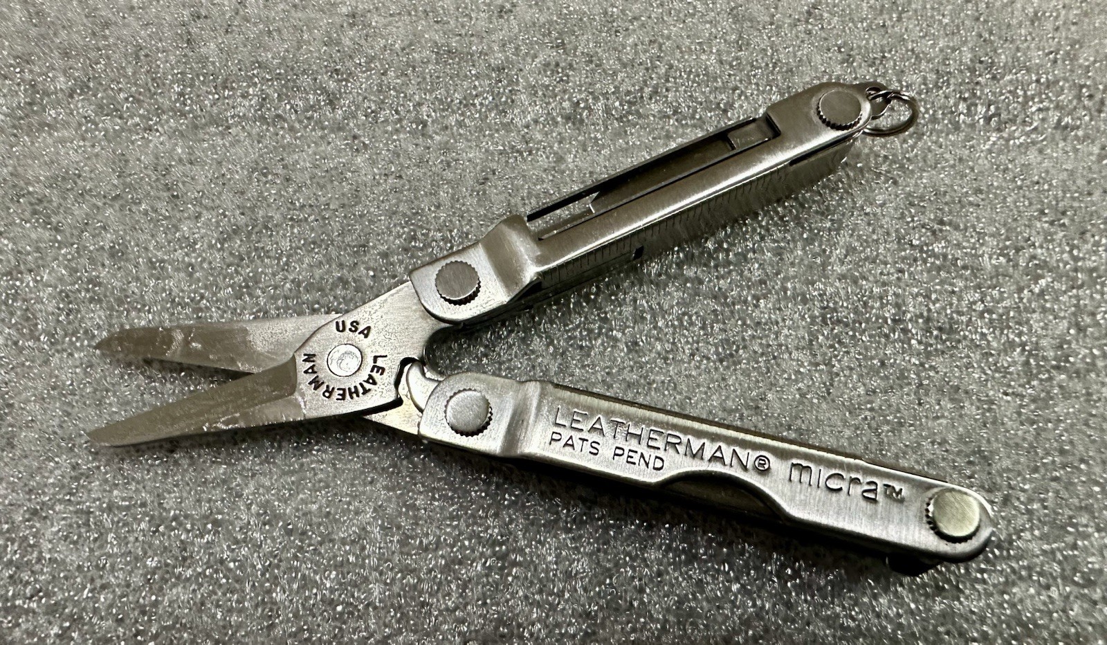 Vintage USA Pocket Tool Set: Leatherman Micra “PATS PEND” & Stanley 10-049 Knife