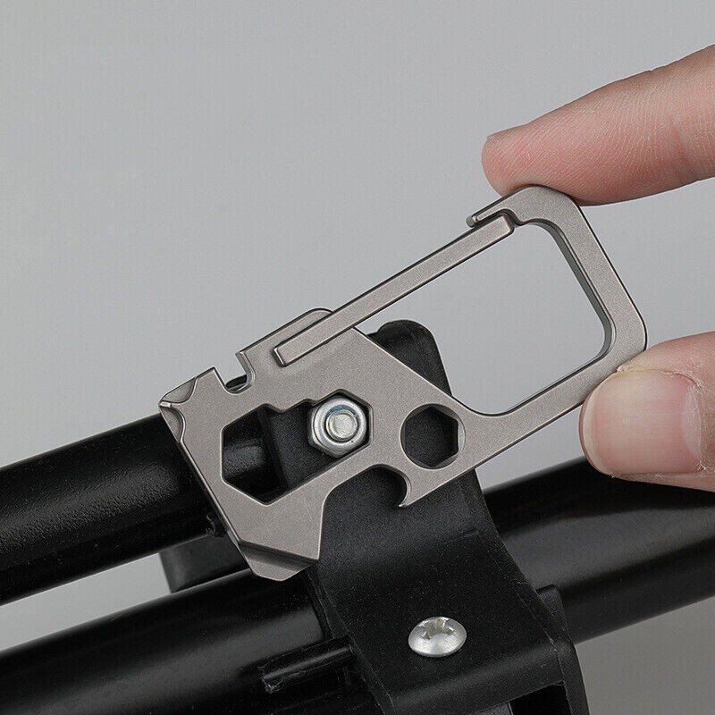 Outdoor Multi EDCTC4 Titanium Alloy Mechanic Keychain Carabiner Opener Portable