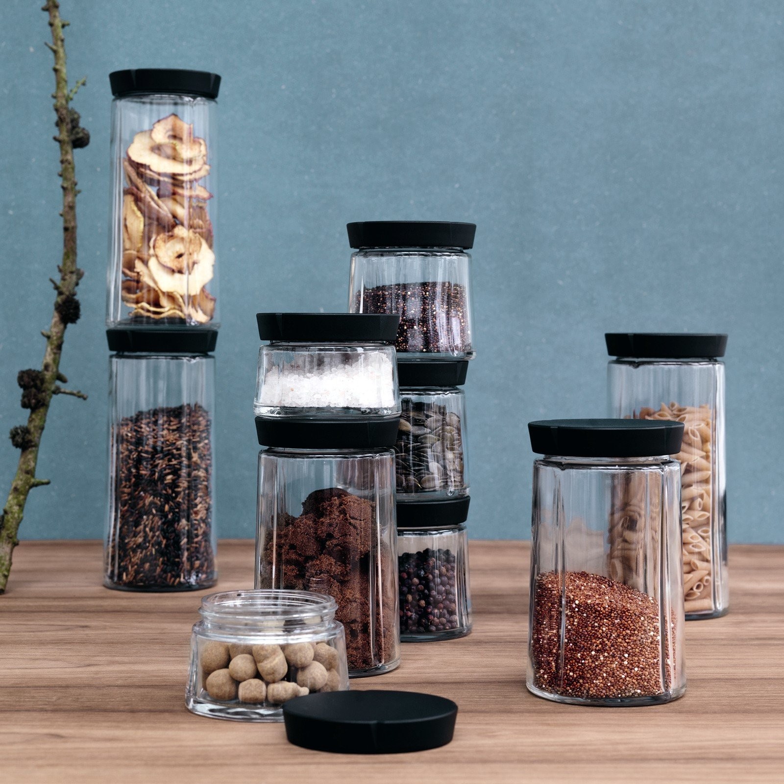 Grand Cru Storage Jar Black 4.3 Inch Height 16.9 Oz With Gift Box Included