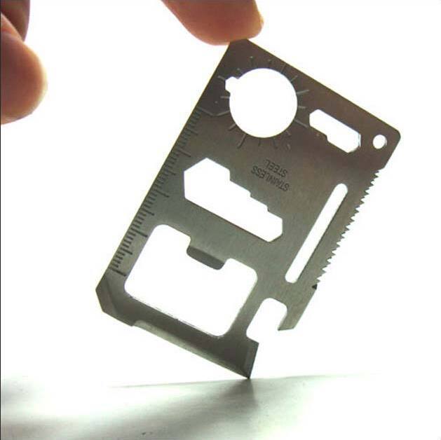 11 in 1 Multi EDC Tools Hunting Survival Camping Military Credit Card Knife