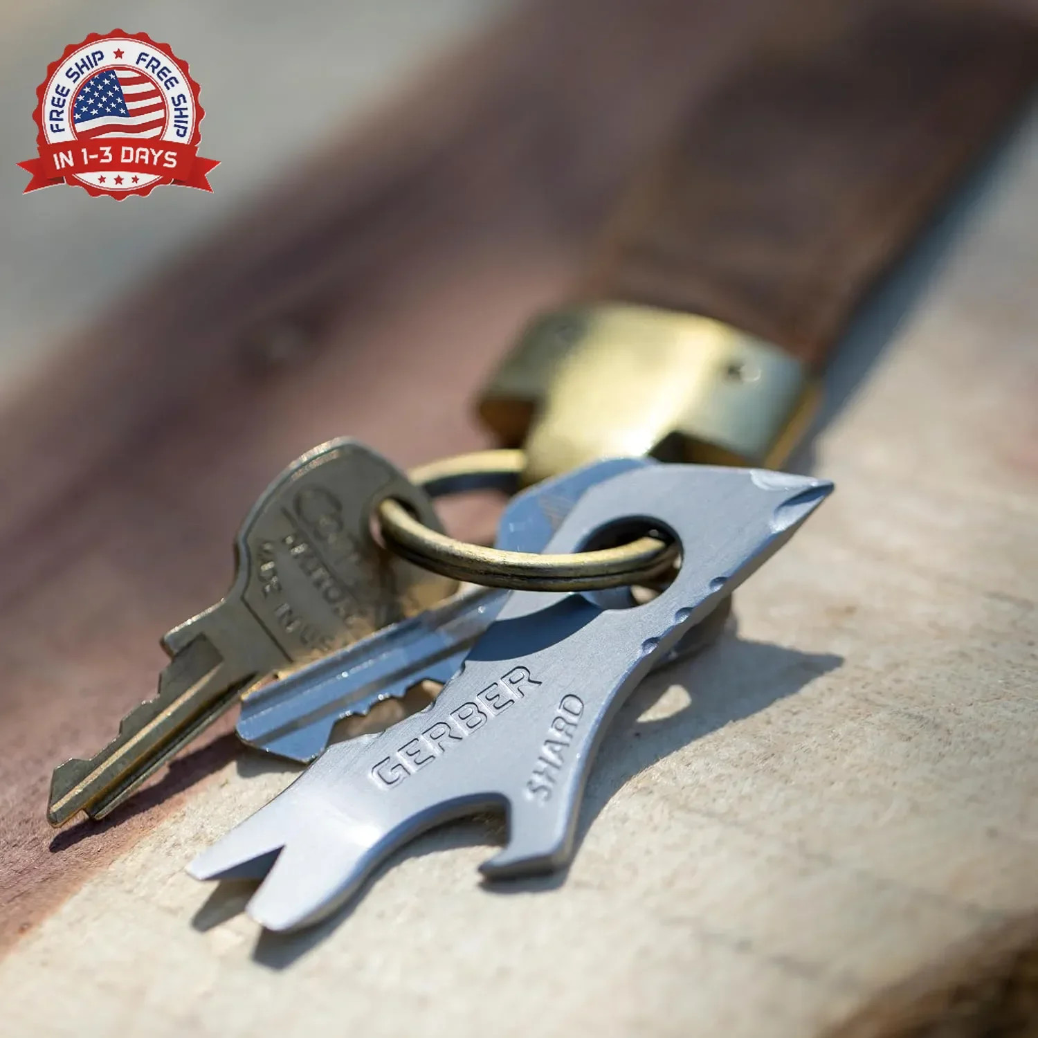 Gerber Gear Shard 7-in-1 Keychain Multitool – Screwdriver, Bottle Opener, EDC Co