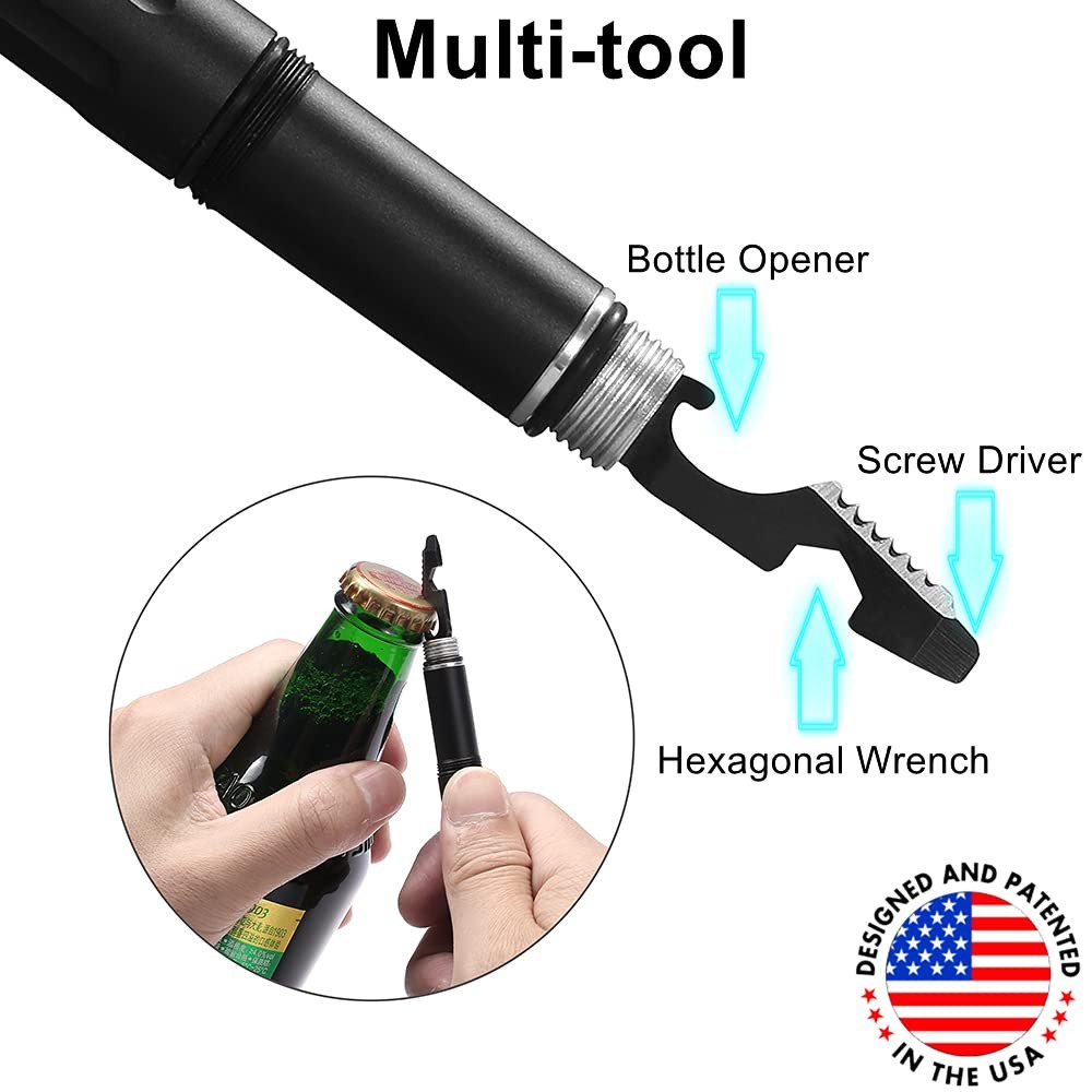 The Most Loaded 7-in-1 Tactical Pen: Solves Others 1 Count (Pack of 1), Black