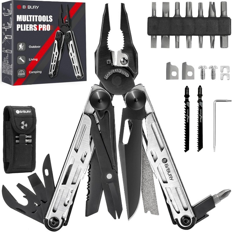 Multitool Pliers Pro BI2045, Stainless Steel 31-in-1 Multi Tool Pliers