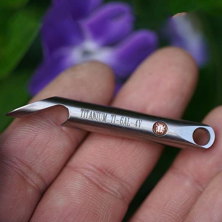 High quality EDC Tool Collectibles Titanium zirconium alloy Asp60 Damascus 59mm