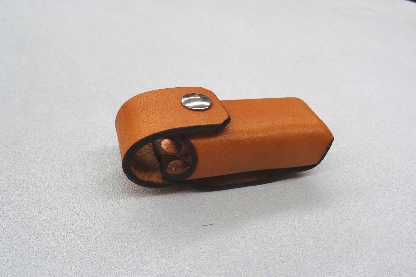 Tan Leather Sheath For Leatherman Wave One Piece Design Custom USA Handmade