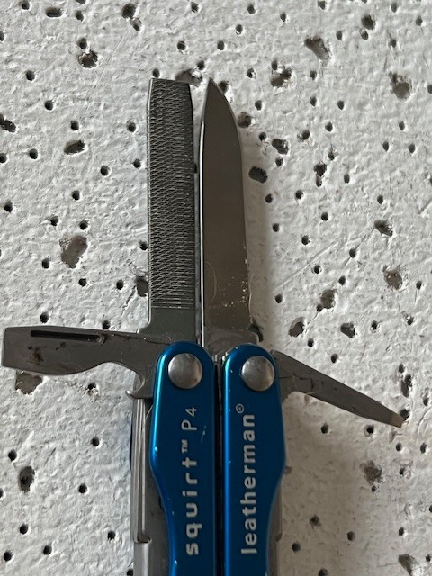 Leatherman SQUIRT P4 Blue Discontinued Multi-Tool Pilers keychain—